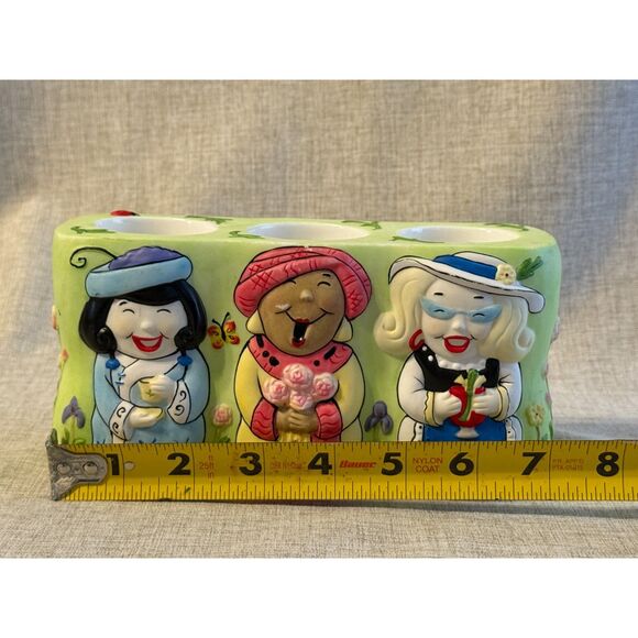 NIB PartyLite Garden Gals Multi Tealight Candle Holder 8" Long x 4" Tall - Picture 9 of 9